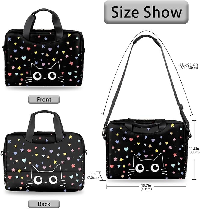 Cute Laptop Shoulder Bag for Women Men, Computer Laptop Bag Laptop Sleeve Case Laptop Satchel Briefcase Carrying Bag QA-1