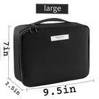 Queboom Travel Makeup Bag Cosmetic Bag Makeup Bag Toiletry bag for women and men (Black)