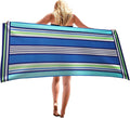 Beach Towel Microfiber 60"x30" Lightweight Quicy Dry Stripes Travel Towels Swim Pool Yoga Gym Camping for Adults Women Men Beach Essentials Accessories Vacation Gift (Stripes, 1 pcs)