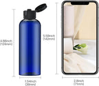 LISAPACK 3.4 oz Travel Bottles for Toiletries, Plastic Travel Size Containers for Shampoo Conditioner TSA Approved, Empty Small Squeeze for Lotion, Leak Proof Mini Liquid Tube for Refillable Blue