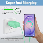 25W Super Fast Charging Cord Type C Block &10Ft USB C Android Phone Charger Cable for Samsung Galaxy S26 Ultra/S26/S26+/S25 Ultra/S25/24 Ultra/S24/S23 Ultra/S22 Ultra//Note 20/10,Green