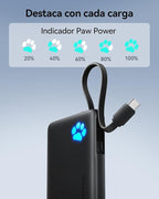 INIU Portable Charger, Slim 10000mAh Power Bank with Build in USB-C Cable, 45W Fast Charging Mini Battery Pack, Travel Trip Flight Cruise Ship Essentials for College Student Travelers Boy Girl, Orange