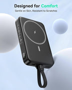 GREPRO Magnetic Portable Charger, 10000mAh for Magsafe Power Bank with a 22.5W USB-C Cable, USB-C Input & Output, LED Display for iPhone 17/17 Air/17 Pro/17 Pro Max/16/15/14/13/12 Series and AirPods