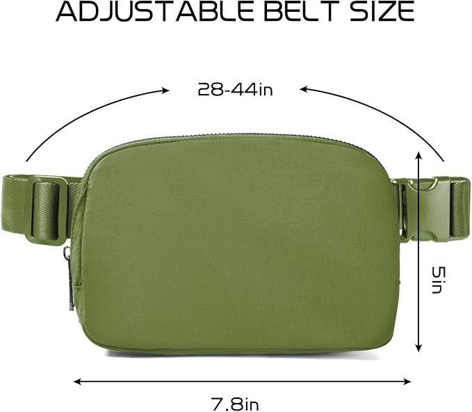 Belt Bag for Women Fanny Pack Crossbody Bags for Women Fashion Waist Packs with Adjustable Strap Gifts for Women Men (Olive)