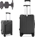 Apelila 20" Ride-On Suitcase with Seat, Double Handle Carry On Luggage with Mesh Pocket & Side Hooks, Hard Shell Spinner Wheels, TSA Lock & Seat Belt