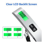 Digital Hanging Luggage Scale - Portable LCD Fish Hook Weighing Scale for Travel, Home & Outdoor Use, Accurate Weight Measurement