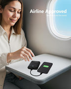 MINI 5V 2A/3A Battery Pack for Heated Vest Heated Jacket, Small 10000mAh Power Bank for Heated Apparel with LED Display and Flashlight PD 18W Black for Men and Women (No DC Port)