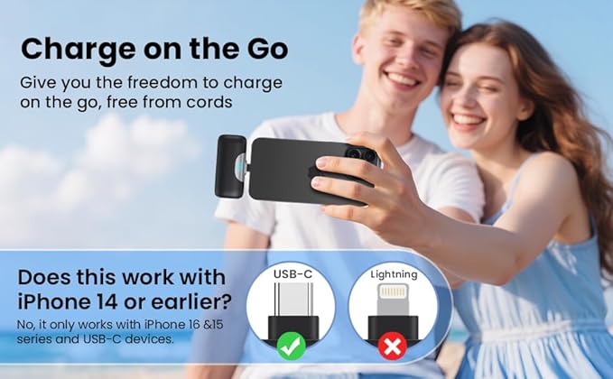 Mini Portable Charger for iPhone 17/16/15 Series,Upgraded 5500mAh PD Fast Charging USB-C Power Bank,Travel Pocket Size Portable Phone Charger for iPhone17/17Pro/17Pro Max/Air/16/15,Samsung,Android etc