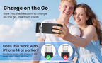 Mini Portable Charger for iPhone 17/16/15 Series,Upgraded 5500mAh PD Fast Charging USB-C Power Bank,Travel Pocket Size Portable Phone Charger for iPhone17/17Pro/17Pro Max/Air/16/15,Samsung,Android etc