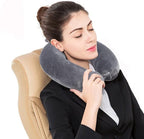 Travel Pillow, 100% Pure Memory Foam Neck Pillow, Suitable for Airplanes, Cars, Trains, Office Naps, Home Lounge Chairs, Removable and Washable Pillow Cover (Gray)