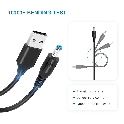 Powseed 5V Universal DC Power Cable, USB to DC Charging Cord with 13pcs Adapter Plugs for Webcam Router, Recorder, Bluetooth Speaker, Scanner, DVR, Hard Disk Box, USB-HUB etc.