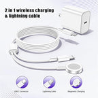 Upgraded Apple Watch Charger, Magnetic 2 in 1 Charger, USB C Charger Block Plug Adapter with 6FT iWatch Portable Wireless Fast Charging Cable Cord for iWatch Series Ultra/9/8/7/6/SE/SE2/5/4/3