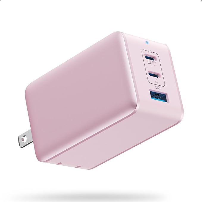 128W USB C Wall Charger,GaN III 3-Port Fast Charging Station,PD QC Foldable Charger Block Portable 65W Laptop Adapter for MacBook Pro/Air,iPad Pro,Galaxy S23,Dell XPS 13,iPhone 17/16/Pro etc