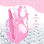 RHCPFOVR Kids Backpack for Girls - Girls Backpack 3-8 Ages Unicorn for Kids 15 Inch School Bookbag for Kindergarten Elementary School Bookbag for Girl 1st 2nd Grade