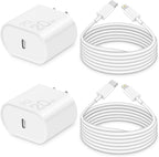 CXX 10FT Charger for iPhone 20W Fast Charging [MFi Certified, 2-Pack] USB-C PD Block & Extra Long Cable Compatible with iPhone 14/13/12/11/Pro/Plus/Max/Mini/SE, iPad & More
