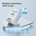 World to US Canada Travel Plug Adapter,Europe/China/Japan/Australia/UK to USA Power Adapter with 2 USB A and 2 USB C Ports, Wall Outlet Power Charger Universal Travel Adapter(1 Pack)