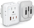 1 Pack UK Adapters for Travel, VINTAR PD 35W Foldable US to UK Plug Adapter with 4 AC Outlets & 3 USB Ports (2 USB-C), Type G Power Adaptor for Ireland England Scotland London Dubai Singapore