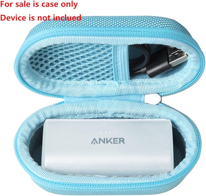 Hermitshell Hard Travel Case for Anker Nano Power Bank, Portable Charger 5,000mAh (Blue)