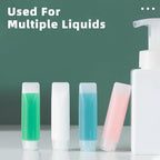 6 Pcs 1 oz Travel Size Toiletries Refillable Travel Bottles, Squeeze Travel Toiletry Bottles with Labels for Toiletry Makeup Travel Containers