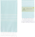 WETCAT Turkish Beach Towel Oversized (38"x71") 100% Turkish Cotton, Made in Turkey - Sand Free, Extra Large, Ultra Soft, Quick Drying, Compact & Lightweight for Travel - Aquamarine