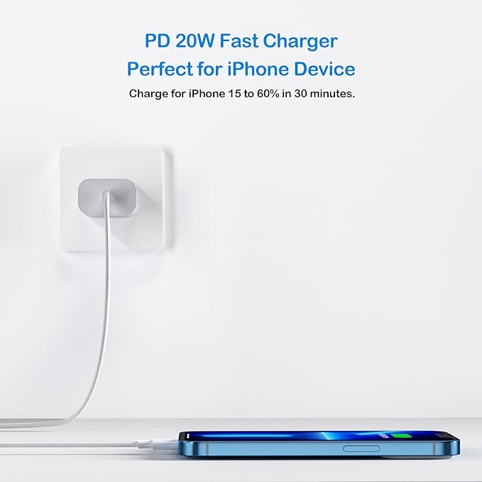 USBC Charger Block for iPhone 17 Charging Plug,MFI Certified Fast USB C Wall Cube 2Pack Power Adapter for iPhone16E/17/Air/Pro/Plus/Pro Max/15/14/13/12/11,for iPad Pro/Air/Mini USB-C Charge Brick Box