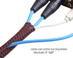 Alex Tech 10ft - 1/2 inch Cord Protector Wire Loom Tubing Cable Sleeve Split Sleeving For USB Power Cord Audio Video Cable – Protect Cat From Chewing Cords - Blackred