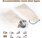 10 Pcs Single Shoe Bags for Travel,18"X9"shoe travel bag for Packing Dustproof Shoe Bag storage Sneaker Travel Bags Washable & Reusable dust bags for Boots Handbags Shoes & Toys