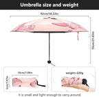 Cowboy Boots Pattern Umbrellas for Rain Windproof Small Folding Compact Mini Travel Umbrella for Purse Lightweight Portable Pocket for Women