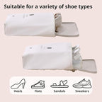 tianzong Shoe Bags for Travel, Waterproof Shoe Storage Organizer with Zipper for Men and Women (2 Pack, Grey)