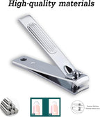 Nail Clipper Set, 6 Pcs Toenail Clippers, Stainless Steel Fingernail Clipper, and PU Leather Manicure Set, Gift Ideas (Beige)