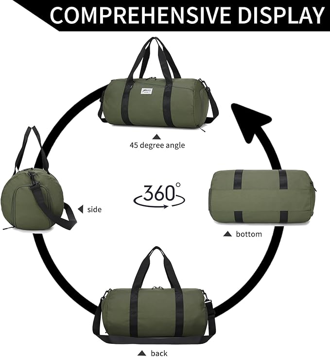 BE SMART Waterproof Mens Gym Bag with Shoe Compartment, Sports Gym Duffle Bag with Adjustable Strap for Men Women, Lightweight Large Sport Duffel Bag for Travel, Sports, Fitness(Navy Blue)