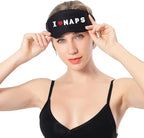 ALASKA BEAR Sleep Mask Personalized Comfort for Men and Women Total Blackout Eye Mask for Sleeping/Napping, Machine Washable (I Love Naps)