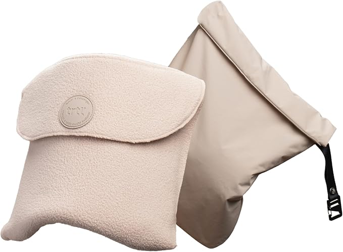 trtl Travel Pillow Original 2.0 – Scientifically Proven Super Soft Travel Pillow with Premium Head & Neck Support – for Airplane Travel – Machine Washable – Lightweight & Compact – Sand Beige