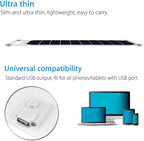 Lixada 10W 5V Solar Panel Charger USB Port Portable High Power Paper Shaped Monocrystalline Silicon for Cell Phone Camping