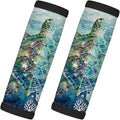 2 Pack Luggage Handle Wrap with Travel Tags - Non-Slip Protective Cover Soft Handle Grips Covers for Suitcase(Turtles Protect Ocean)