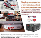 Yinleader 500W Voltage Transformer Power Converter(110V to 220V, 220V to 110V) Step Up/Down Converter 110/120 Volt - 220/240 Volt w/US Power Cord [300W Continuous Power]