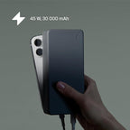 Clemm Portable Charger Quick Charging Power Bank (Graphite, 30000, Milliamp Hours)