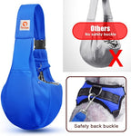 Tomkas Small Dog Cat Sling Carrier Puppy Purse Travel Wrap Soft Crossbody Pet Bag (Royal Blue, M - Zip Pocket & Adjust Strap)
