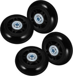 4 Sets Luggage Replacement Wheels - 2.7'' Silent Rubber Wheel Repair Set for Travel Suitcase - with Mounting Accessories Fits Most Standard Luggage Cases