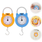 ABOOFAN 2pcs Portable Mini Digital Hanging Weight Scales with Hook High Precision Spring Travel Luggage Scale for Home and On-the-go Small Electronic Weighing Set in Yellow and Blue