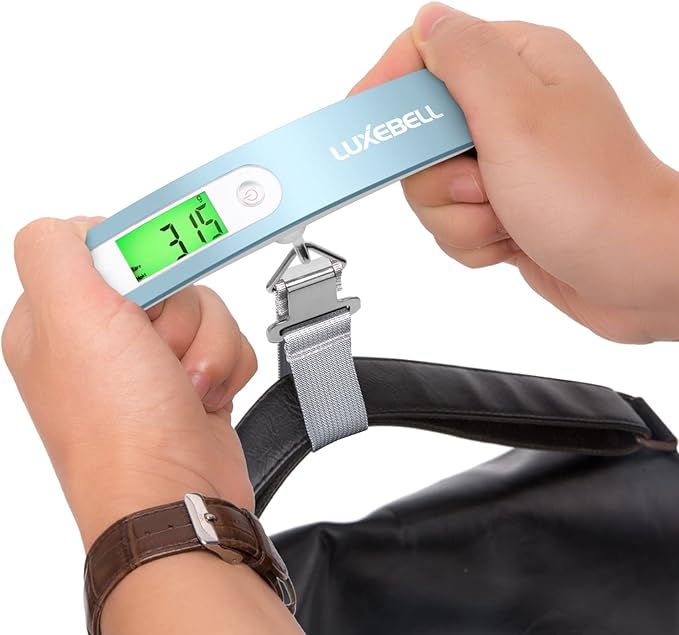 Digital Luggage Scale Vacation Travel Essentials Accessories Gifts for Traveler Portable Suitcase Handheld Weight Scale 110 lbs Hanging Baggage Travel Must Haves