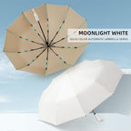 Folding Umbrella Anti-UV Compact Durable Folding Umbrella Auto Open Close Windproof Travel Umbrella Premium Grip Fits Backpack