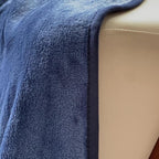 ShezPretty Premium 2in1 Soft Travel Blanket Pillow with Airline Hand Luggage Sleeve and Backpack Clip Airplane (Navy Blue)