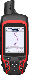 A6 Handheld GPS for Hiking, Rugged Waterproof GPS Navigator with 20 Hrs of Battery Life, 2 Navigation Mode, 2.4" Color Display and GPS Compass, Moon Phase Information