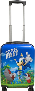 AI ACCESSORY INNOVATIONS Sonic the Hedgehog Kids Luggage and Backpack Set - 18" Luggage Suitcase With Wheels, 13.75" Backpack