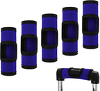 Cosmos 5 Pcs Neoprene Luggage Handle Wrap Soft Grip Handle Cover Luggage Identifier with Hollow Design for Push-Button Handle Trolley Handle and Travel Suitcase Trolley Case (Deep Blue)