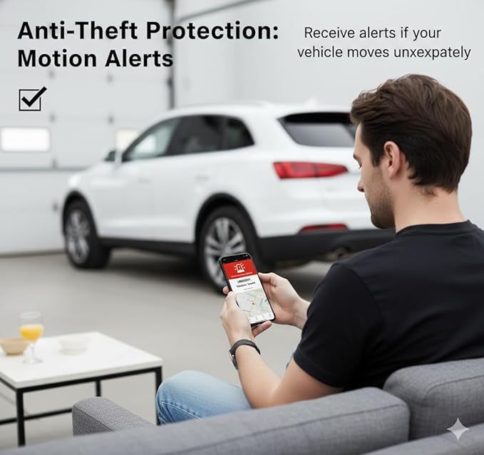 Real-Time Vehicle Tracker with Magnetic Mount, Compatible with Apple Find My (iOS Only)