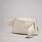 YOSHUYUKI Cross Body Fanny Packs for Women Men Fashion Waist Bag Pouch Nylon Small Travel Crossbody Bags Mini Purse Everywhere Belt Bag Bum Bag with Adjustable Strap for Workout Running Hiking Ivory