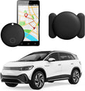 GPS Car Tracker 2025,Mini GPS Tracker for Vehicles,Hidden Real-timeTracking with Magnetic Case for Motorcycle/Truck,Work with Find My(iOS Only),No Subscription/No Monthly Fee/No SIM Card-Black