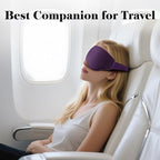 Fygrip 3D Eye Mask Sleep Mask for Men & Women, 100% Pressure-Free & Light Block-Out Eye Mask for Sleep with Easy Adjustable Strap, Night Eye Cover for Travel, Purple